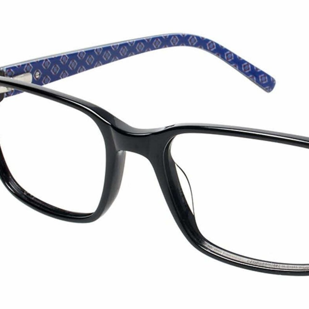 Ted Baker B868 Black with interior pattern Square Eyeglasses